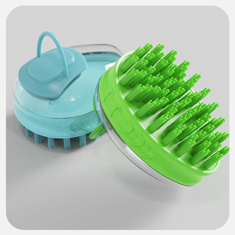 2-in-1 Pet Bath Brush & Shampoo Dispenser